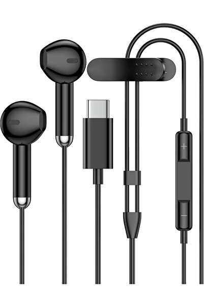AILKIN سماعات رأس سلكية بمنفذ USB-C لهواتف سامسونج جالاكسي S25 S24Ultra S23FE...
