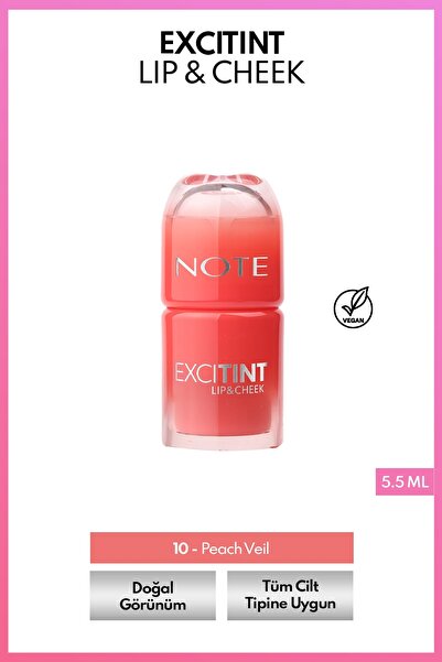 NOTE Excitint Lip & Cheek Dudak ve Yanak Renklendirici Tint Likit Allık - 10 ...