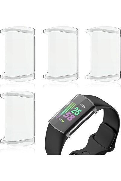 KASTWAVE واقي شاشة لـ Fitbit Charge 6، طبقة تغطية كاملة، طبقة شفافة عالية الد...