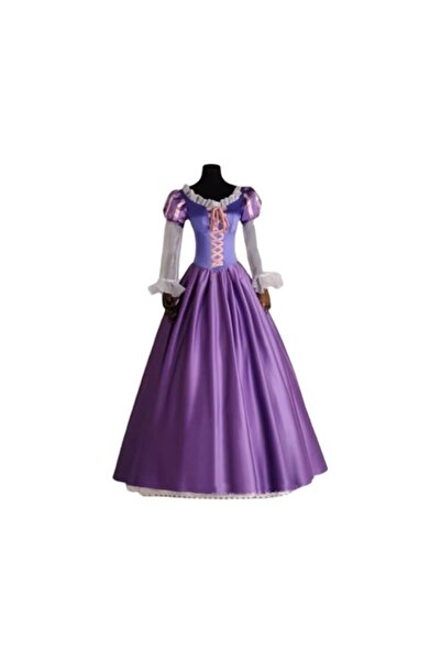 Funny Party Shop Rochie Rapunzel pentru Femei – Costum de Printesa Mov cu Man...