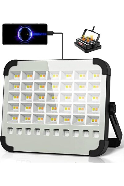 DMG TECH ضوء شمسي، إضاءة LED قابلة لإعادة الشحن للاستخدام الخارجي، كشاف LED م...