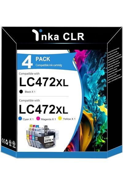 GENERAL LC472XL Compatible InkJet Ink Cartridge for Brother LC472 LC472XL MFC...