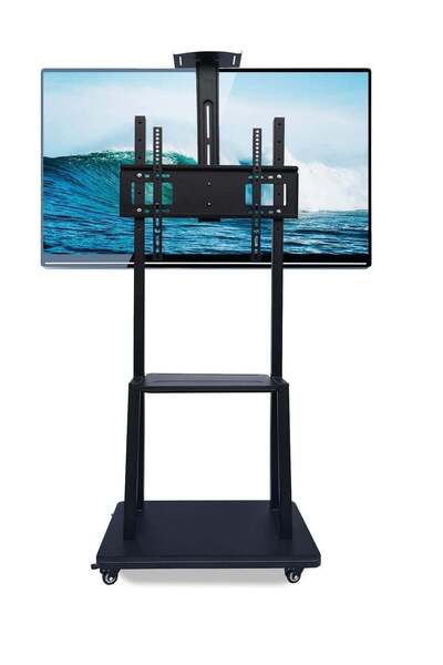 Gennext Mobile TV Stand Rolling TVs Cart with Wheels for 32-75 Inch LCD LED F...