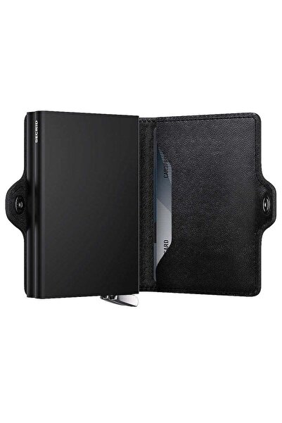 Secrid Premium Twinwallet+ Emboss Lines Kartlık Cüzdan, Siyah