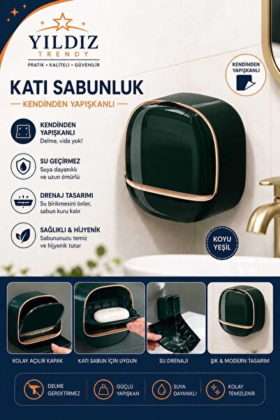 Yıldız Trendy Luxurious Multifunctional Soap Dispenser with Wall Mounting Cap