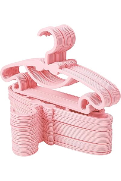 KASTWAVE 100-Pack Pink Baby Clothes Hangers – Ultra-Thin, Non-Slip Plastic Ha...