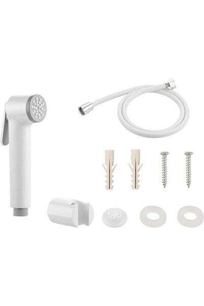 Lawazim ABS Bidet Set with 1.2m Hose - White - Handheld Bidet Sprayer Kit wit...