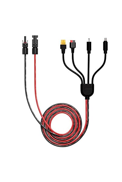 AXIYIBZI Solar Panel Connector Kit 1 to 4, Solar Panel Extension Cable Splitt...
