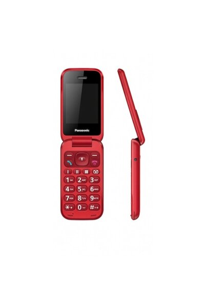 PANASONIC KX-TF600 Flip Mobile Phone, Red