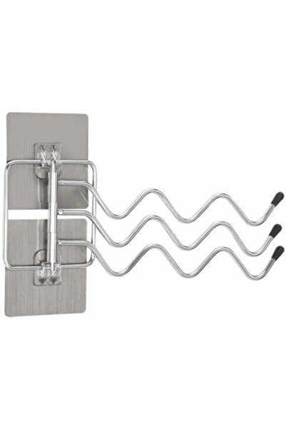 SYOSI Rotating Towel Rack,Stainless Steel Adhesive Towel Hanger 3 Arms Space ...