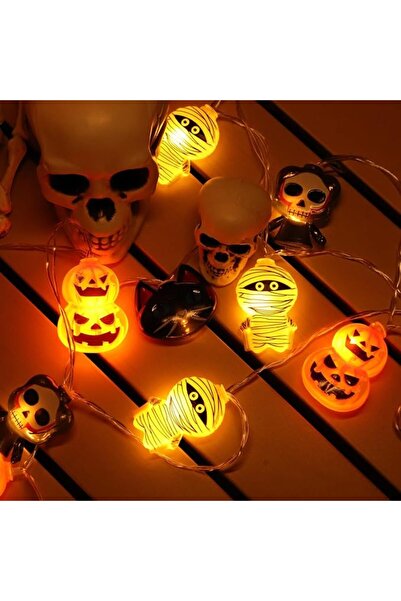 GENERAL Halloween 3D LED Curtain String Lights,20 LED 3M Pumpkin Cat Ghost Mu...