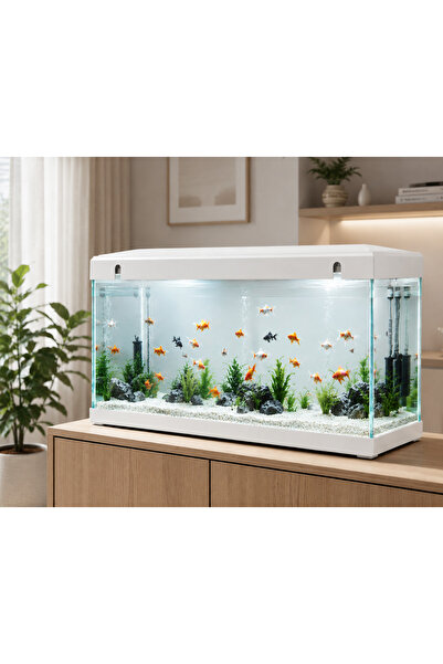 PKR Akvaryum 65 cm beyaz 4 mm cam