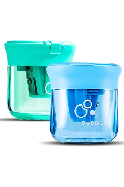 ALMEKAQUZ Small Pencil Sharpener Handheld - 2 Pcs Three Hole Bulk Colored Pen...