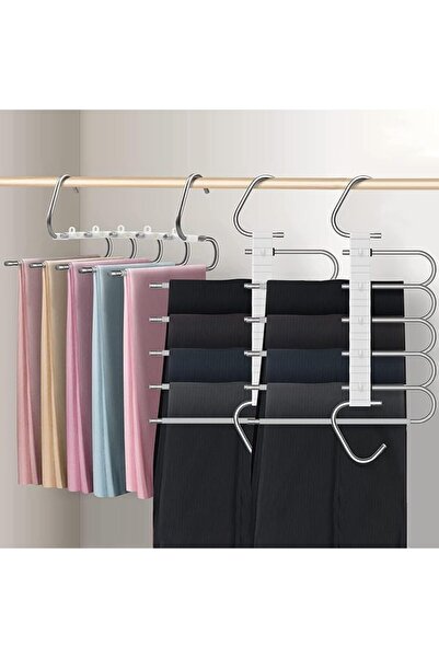 Yelajoy 3 PCS Pants Hangers, Space Saving Trousers Rack, S-Type Closet Organi...