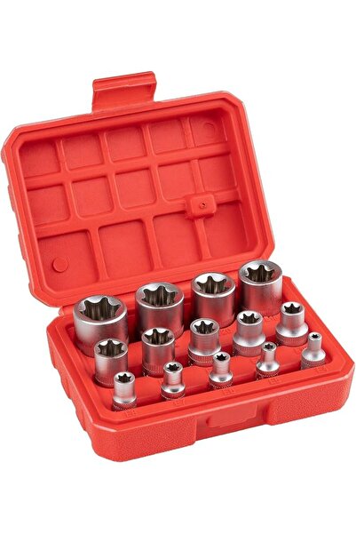 TERRIFI 14-Piece E-TORX Socket Set, Premium External Torx Star Socket Set, Pr...