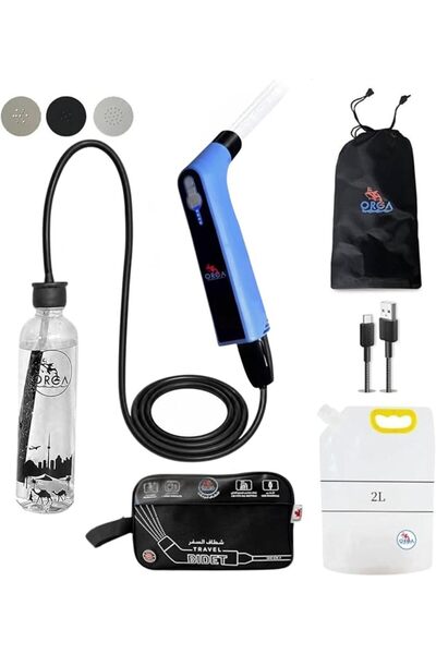 Orca Portable Shattaf Electric Handheld Bidet Sprayer with 500ml Bottle & 2L ...