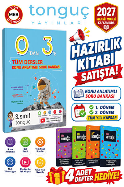 Tonguç Yayınları 3. Sınıf Tüm Dersler 0'dan 3'e Konu Anlatımlı Soru Bankası 0...