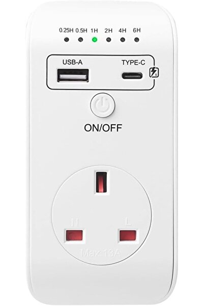 AZONEE مقبس توقيت ذكي مع منافذ USB و Type-C، جهاز تحكم قابل للبرمجة للعد التن...