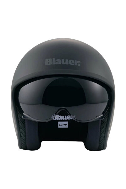 Blauer HT Blauer Pilot 4.0 Monochrome Açık Motosiklet Kaskı Mat Siyah