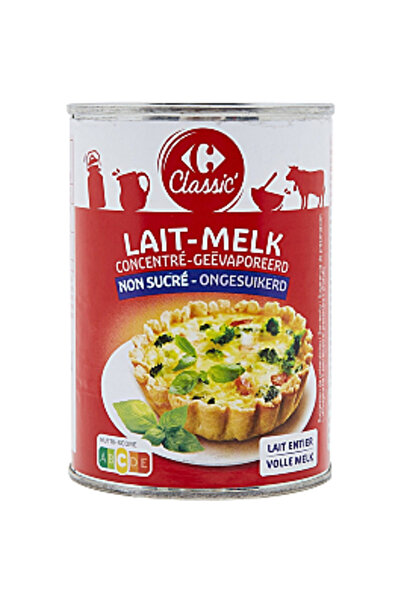 Carrefour Classic Lapte condensat integral, fără zahăr, 410g