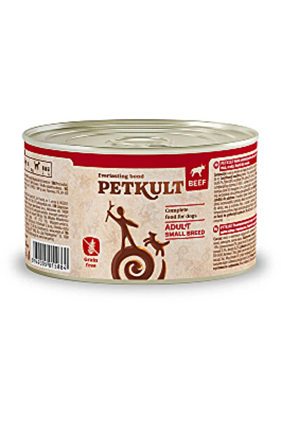 PetKult Câini adulți mini cu vită, 185 g