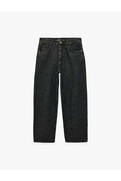 Koton Comfortable Fit Cotton Super Baggy Jean Pants with Pockets