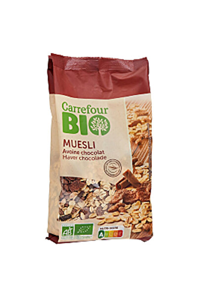 Carrefour Bio Muesli cu ovăz și ciocolată Carrefour Bio, 375 g