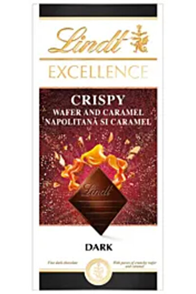 Lindt Excellence Napolitană Crocantă cu Ciocolată 100 G