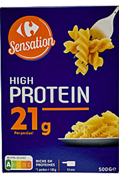 Carrefour Sensation Paste spiralate cu conținut ridicat de proteine, 500g