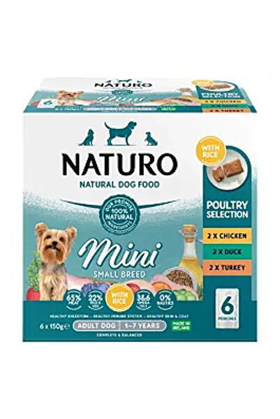 Naturo Hrană umedă pentru câini, Mini Varietate, 6 x 150 g