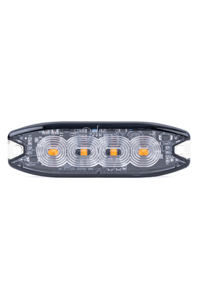 AMIO Lumină stroboscopică de avertizare plată cu 4 LED-uri R65 R10 12-24V