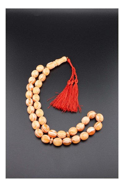 kamins collection Creamy Orange Amber Tasbih