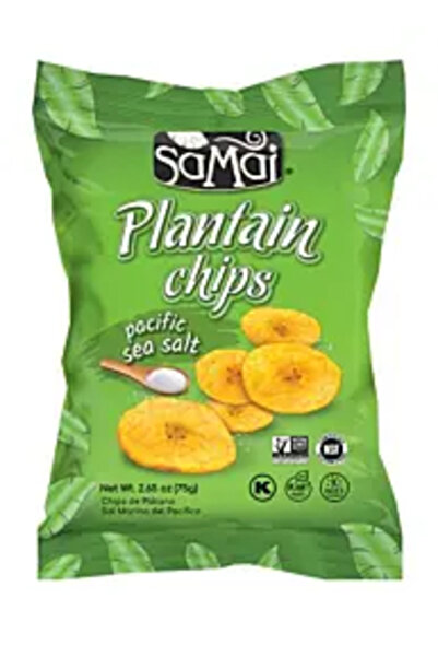NN Chipsuri de banane prăjite cu sare de mare, 75g, Samai