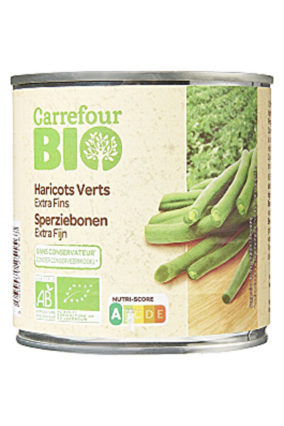 Carrefour Bio Fasole verde organică extra fină, 400 g