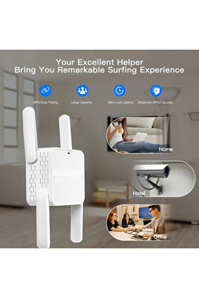 Choice EU Plug AX1500 WiFi 6 Repeater Extender Signal Booster Dual Band 2.4G/...