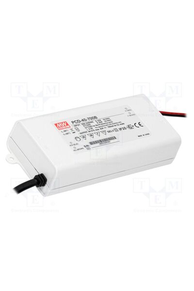 OEM Alimentator pulsatoriu MEAN WELL PCD-40-700B, LED, 39,9W, 34÷57VDC, 700mA...