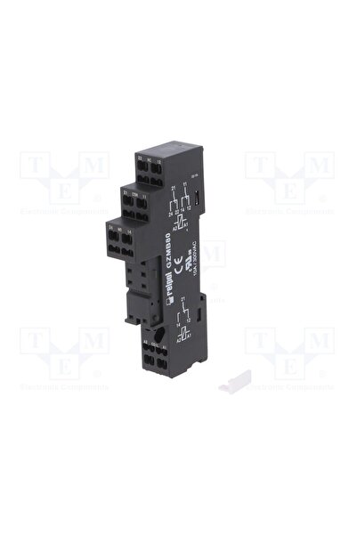 OEM Stativ RELPOL GZMB80, PIN 8, 10A, 300VAC, pentru şină DIN, cleme cu arc