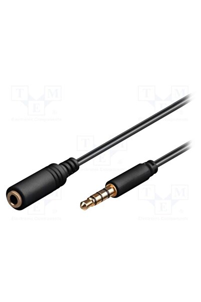 OEM Cablu GOOBAY AVK-181-300BK, Jack 3,5mm 4pin soclu,Jack 3,5mm 4pin mufă, 3...