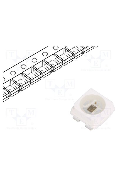 OEM LED programabil WORLDSEMI WS2812B-MINI, RGB, SMD, PLCC4, 3,5÷5,3VDC, 3,5x...