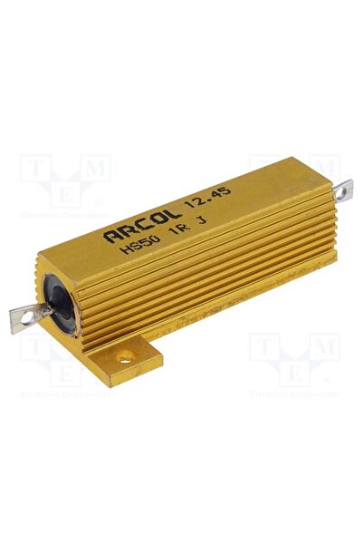 OEM Rezistor bobinat ARCOL/OHMITE HS50-1RJ, 1Ω, cu radiator, înşurubare, 50W,...