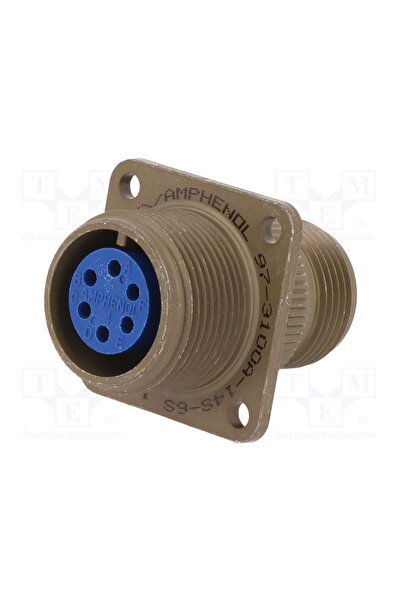 OEM Conector circular AMPHENOL 97-3100A-14S-6S, soclu, PIN 6, mamă, lipire, 9...