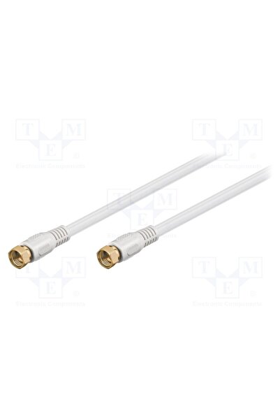 OEM Cablu GOOBAY BKF-0500G, 5m, F mufă,din ambele părţi, alb, 75Ω, conectori ...