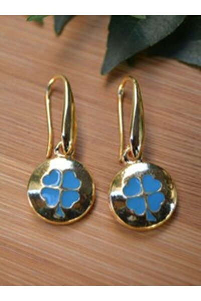 Stoneage Four leaf clover earrings - gold color -
