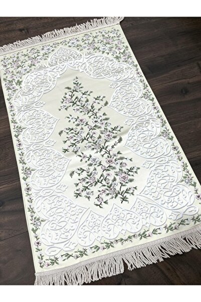 AYHANHOME Luxurious Twisted Fringed Tapestry Woven Dowry Gift Prayer Rug