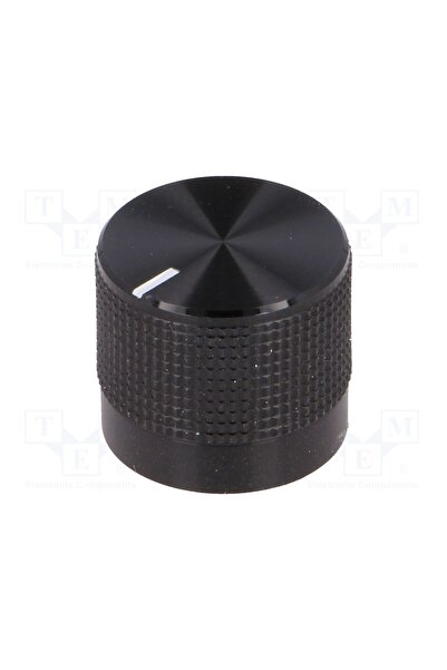 OEM Buton rotativ CLIFF KM20B, cu indicator, Øax 6mm, Ø20mm, neagră, Ax moletat