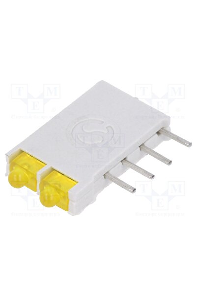 OEM LED SIGNAL-CONSTRUCT DBI01311, în carcasă, 1,8mm, Nr.diode 2, galbenă, 10...