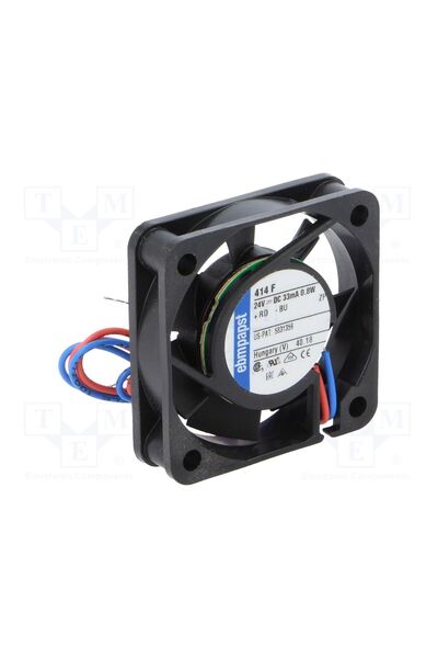 OEM Ventilator DC EBM-PAPST 414F, axial, 24VDC, 40x40x10mm, 9m3/h, 22,1dBA, g...