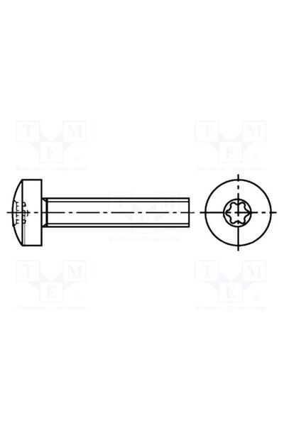 OEM Şurub BOSSARD B3X16/BN30503, M3, M3x16, 0,5, Cap cap rotund, Torx®, TX10,...