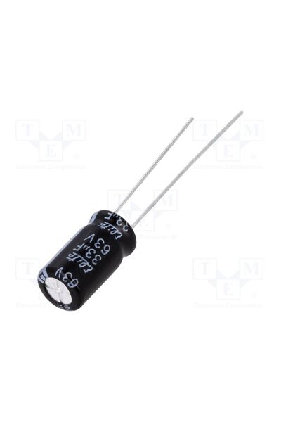 OEM Condensator electrolitic Elite PF1J330MNN6311U, THT, 33uF, 63VDC, Ø6,3x11...