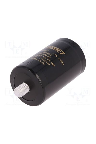 OEM Condensator electrolitic KEMET ALS31A102KE400, 1mF, 400VDC, Ø51x82mm, Ras...
